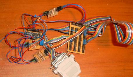 Provisory connection of gal chip to the parallel port